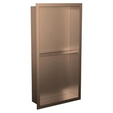 Bathroom Shower Niche Brushed Bronze 304 Stainless Steel Recessed Shelf 4 Sizes