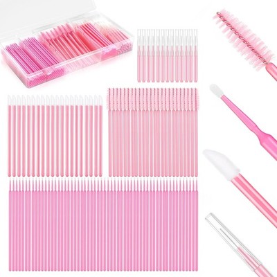 230 Pcs Pink Brow Lamination Supplies with Plastic Box Micro Eyebrow Lash