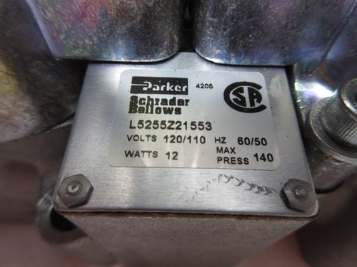 New Parker L5255Z21553 Solenoid Valve 110/120V 140 psi New No Box - Picture 3 of 5