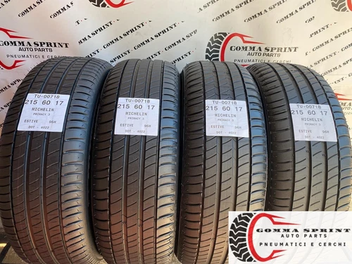 4 PNEUMATICI USATI DI OCCASIONE 215/60/17 MICHELIN ESTIVE KM0 GOMME