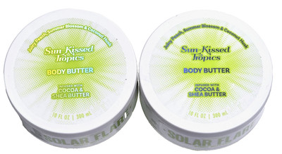 2 Pack ScentXscent Solar Flare Body Butter Cocoa & Shea Butter 10oz