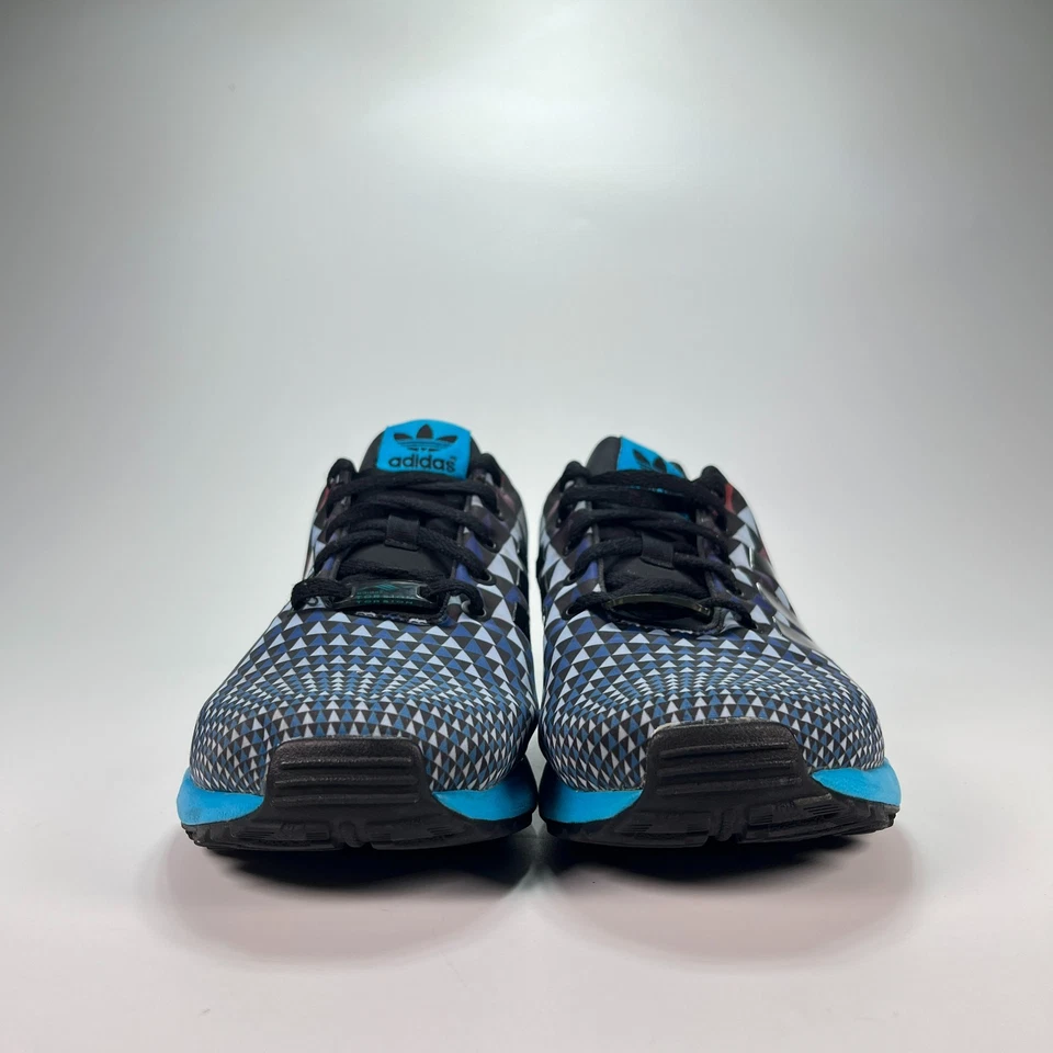Adidas ZX Flux Azul Rojo Zapatos para Correr Tenis Atléticos Estilo Retro Juvenil Talla 7 Foto 2 de 4