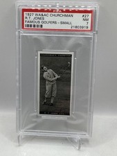 1927 Churchman Famous Golfers Small #27 Robert T. (Bobby) Jones PSA 7