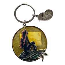 Little Mermaid Musical Ariel Polished Keychain Keyring Vintage Disney