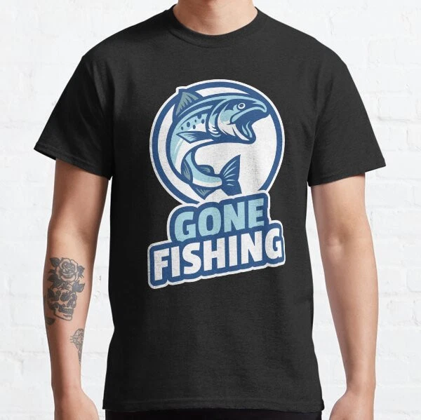 Gone Fishing Funny Retro Gift idea Classic T-Shirt
