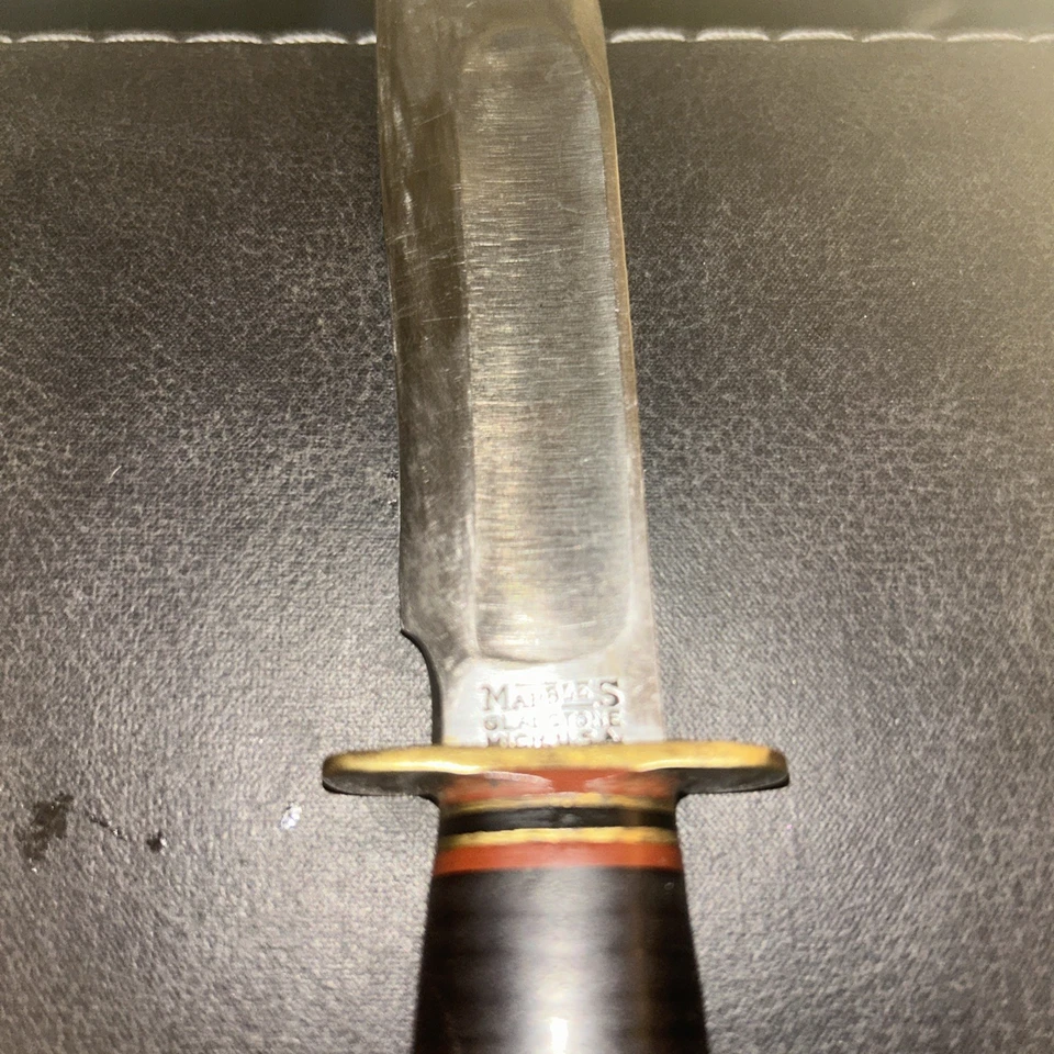 Cuchillo de caza MARBLE'S Gladstone MI DE COLECCIÓN Pre-WW2 6 hojas IDEAL funda original Foto 4 de 4