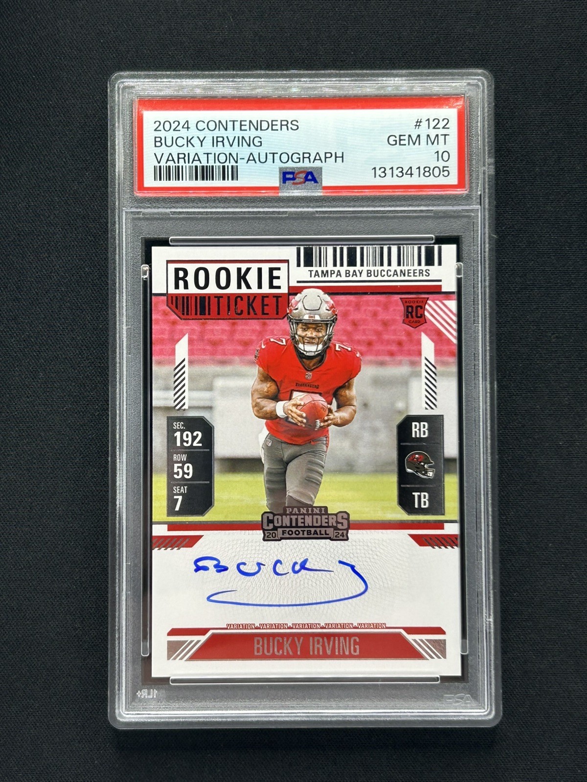 BUCKY IRVING 2024 CONTENDERS ROOKIE TICKET VARIATION B RC AUTO PSA 10 Q2029