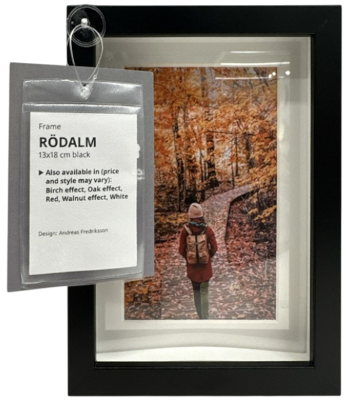 New IKEA RODALM Black Picture Frame 13x18 cm (5x7 