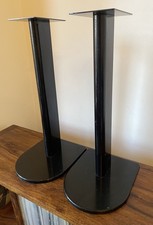 Pair of Black Fisual Uno Speaker Stands 585mm Tall
