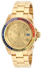Reloj para dama Invicta Angel chapado en oro con esfera dorada 20022