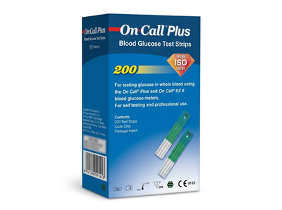 On Call Plus Diabetic Blood Glucose Test Strips | 200 / 400 Count | Multi-Pack