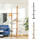 PawHut 260cm Floor To Ceiling Cat Tree w/ 3 Perches Kitten