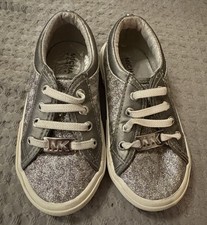 Toddler Girls Silver Sparkle Michael Kors Sneakers, Size 8 - Pre-Owned