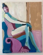 Original Painting Abstract Figurative Impressionism Canvas Woman Modern Portrait