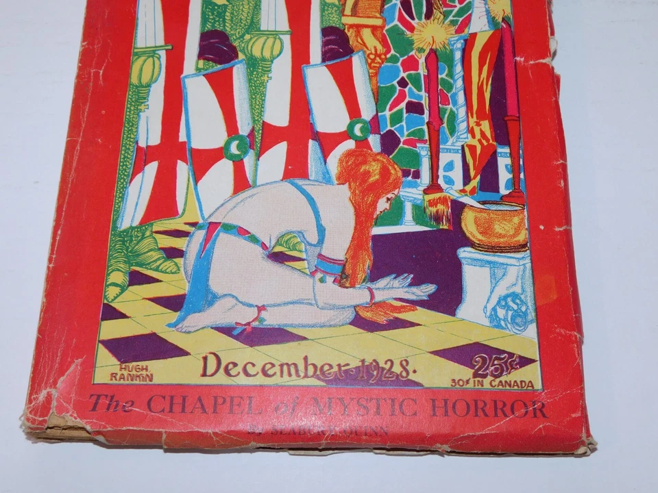 WEIRD TALES 1928 December Vol. XII No. 6 THE CHAPEL OF MYSTIC HORROR - RARE HTF - Image 4 of 4