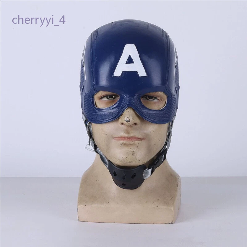 Marvel Capitán América Máscara Casco Juegos con disfraces Halloween Disfraz utilería Hombre Regalo Niño Foto 3 de 4