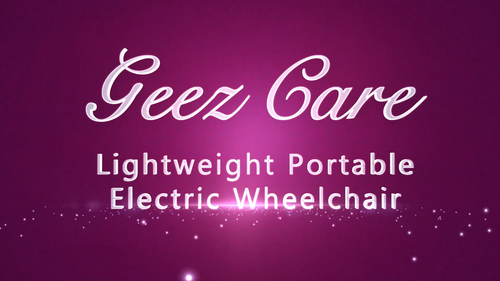 Electric Wheelchair Lightweight Foldable LongRange Lithium Power AluminiumPurple - Video 1 of 1