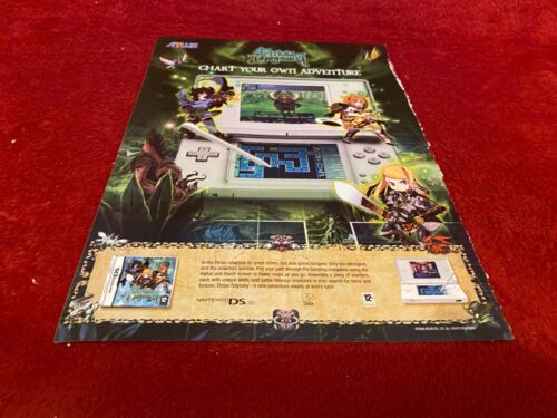 FRAMED NINTENDO GAME ADVERT 11X8 ETRIAN ODYSSEY DS.LITE - Picture 1 of 1