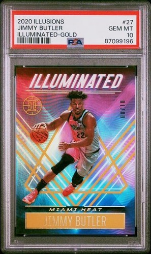 2020 Illusions #27 JIMMY BUTLER Illuminated Gold #08/10 PSA 10 - Picture 1 of 2