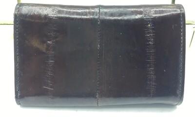 E32 E33 BIG5【エルヴァケーロ　本革】　ウォレット Vintage Eel Skin Leather Trifold Brown Wallet Royal Hock | eBay