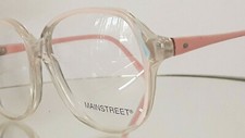 VINTAGE Eyeglasses Mainstreet M258 pink crystal Plastic new 52-15 80'S RETRO