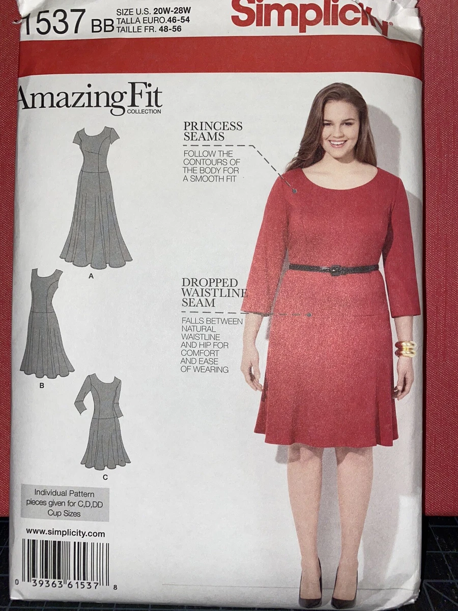 Simplicity Pattern 1537 Amazing Fit Plus Size Career Dress Pattern Uncut |  eBay