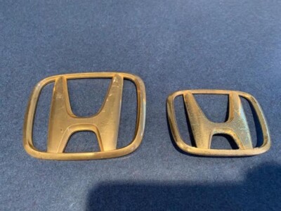 02-04 OEM Honda Odyssey gold emblem badge Logo Set GENUINE