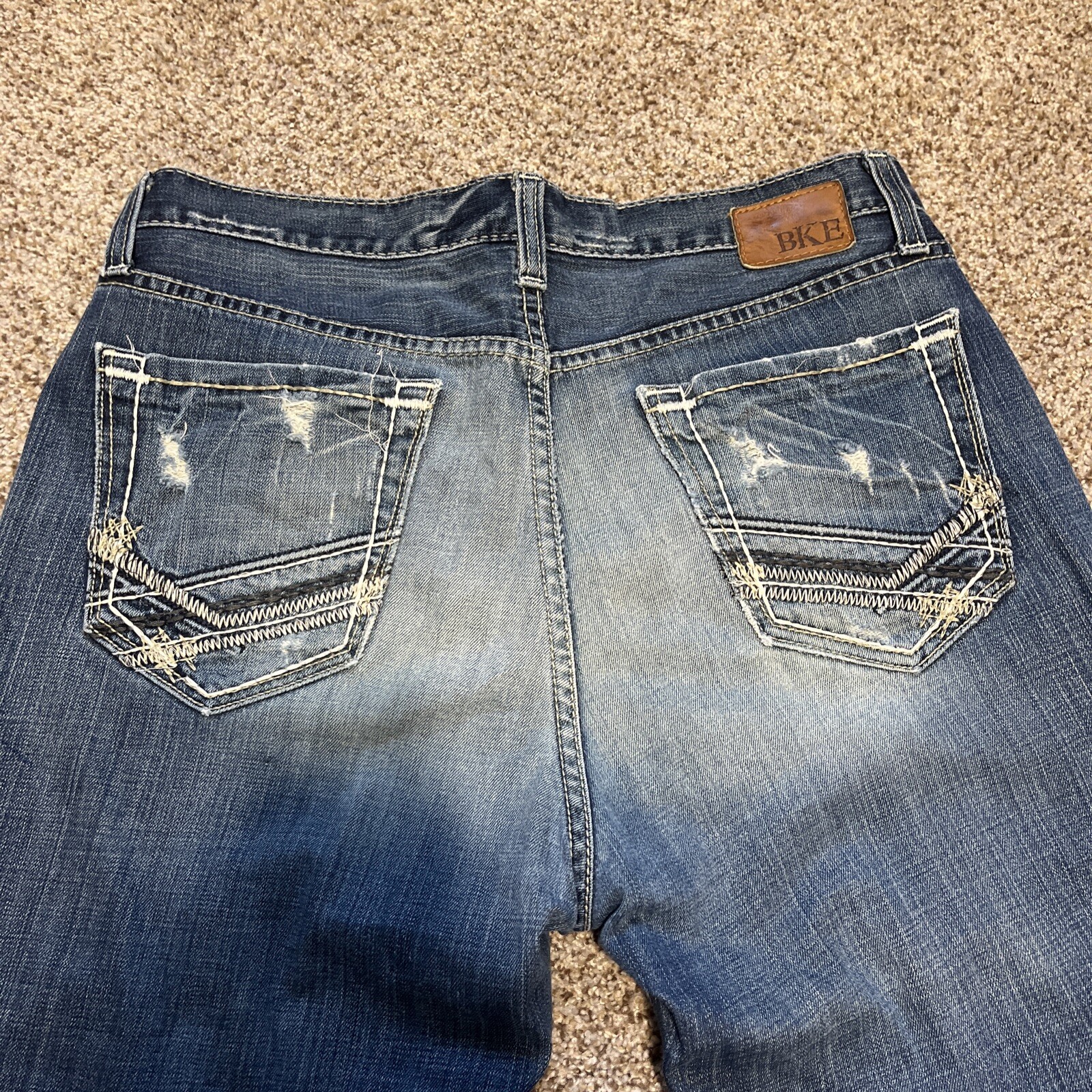 BKE Tyler Bootcut Jeans Mens Size 34 Inseam 33 Relaxed Fit Blue Denim - View 13