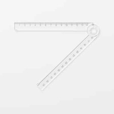 MUJI Polycarbonate Foldable Ruler Double Ruler 15/30cm Clear 1-3sets select 