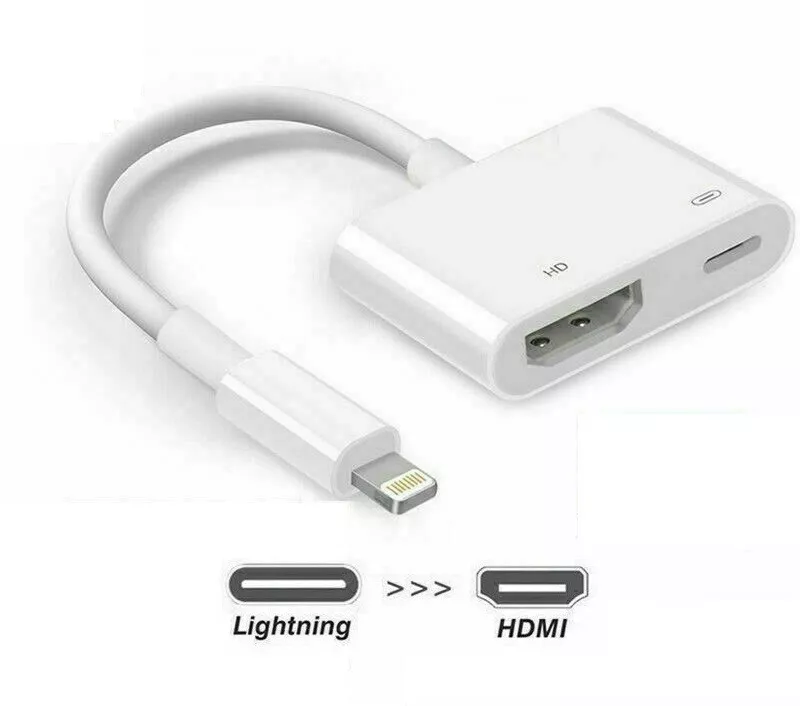 Adaptador 8 Pin a HDMI para iPhone 7/8 Plus iPad Cable Convertidor de Vídeo  HD