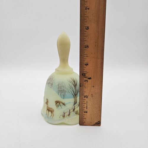 Fenton Bell 1979 natillas ciervo pintado birmano escena de invierno danés Fredrick brilla - Imagen 10 de 10