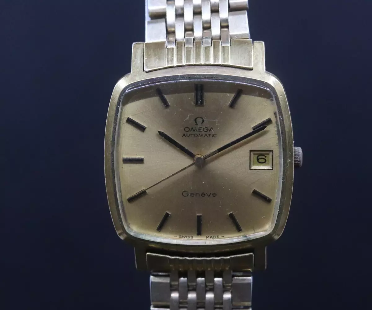 Junk Omega Geneve Automatic 30mm Mens Gold Dial Swiss From Japan 007 5974837