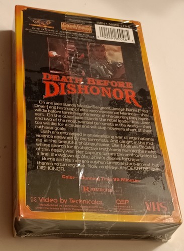 Death Before Dishonor VHS Video Tape FACTORY SEALED Starmaker original sticker - Picture 6 of 6