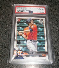 KYLE TUCKER 2018 Topps Holiday Bowman Turkey Stamp /35 Gem Mint PSA 10 DODGERS