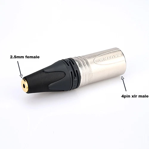 4pin XLR to 3.5mm 2.5mm Male / Female Adapter Connectors NEUTRIK Converter Plug - Picture 9 of 14
