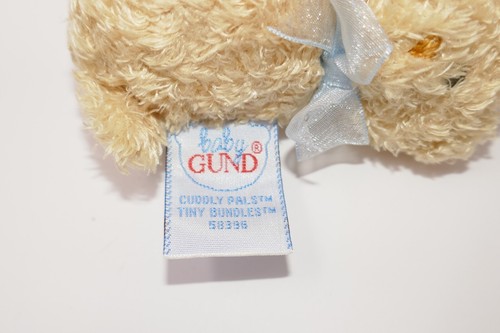 Baby Gund Cuddly Pals Tiny Bundles Brown Plush Bear with Rattle 58396 - Picture 5 of 5