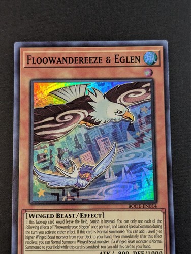 Yugioh TCG - 1x Floowandereeze & Eglen - BODE-EN014 - CASI NUEVO - 1ª Ed. - Súper raro - Imagen 3 de 6
