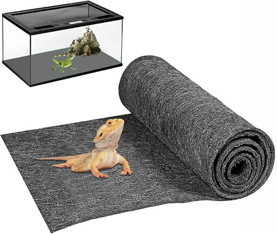 47'' X 24'' Large Reptile Carpet Terrarium Liner Bedding Reptile Substrate Mat Tan