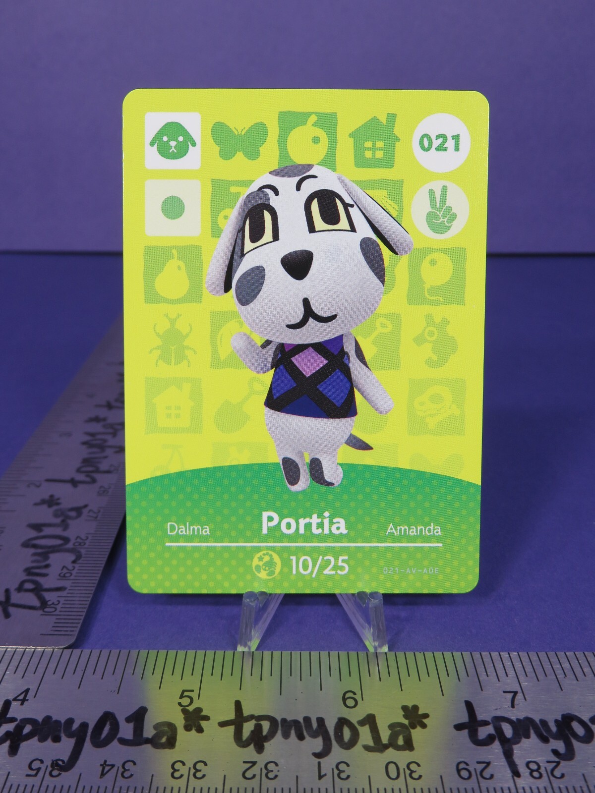 PORTIA #021 Authentic US Pack Fresh Animal Crossing Series 1 Amiibo Card eSE