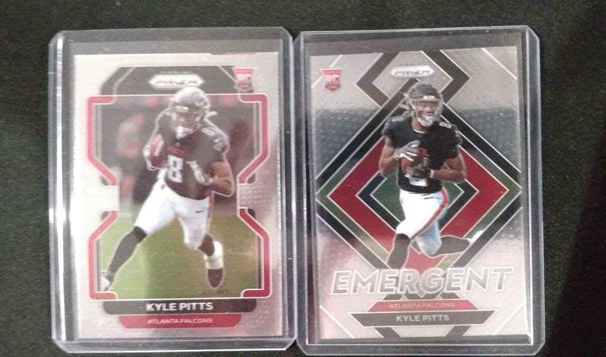 2021 Panini Prizm Kyle Pitts Emergent Rookie+Base Rookie RC Atlanta Falcons Mint