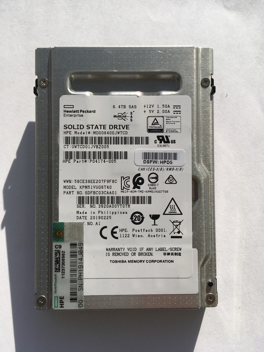 HP 6.4TB 12Gb/s 2.5