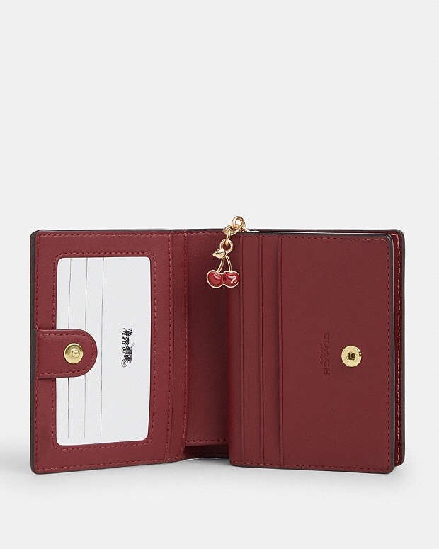 ❤️Coach Snap Wallet - CZ347 Signature Coated Canvas w/Pink