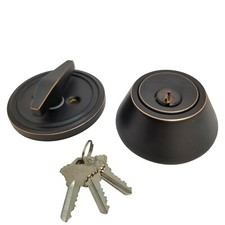 High Quality Deadbolt Lock Entry Keyed Cylinder 3 Keys Exterior Interior Sc1 ORB