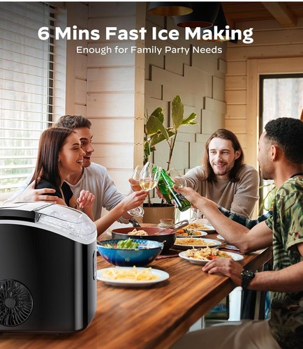 Nugget Ice Makers Countertop,Pebble Ice Maker with Self-Cleaning, 33lbs/24H - Picture 6 of 8