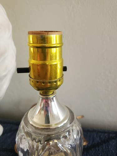 Kleine 10" Leviton Lampe Kristall Vintage USA getestet funktioniert Boho mcm - Bild 3 von 6