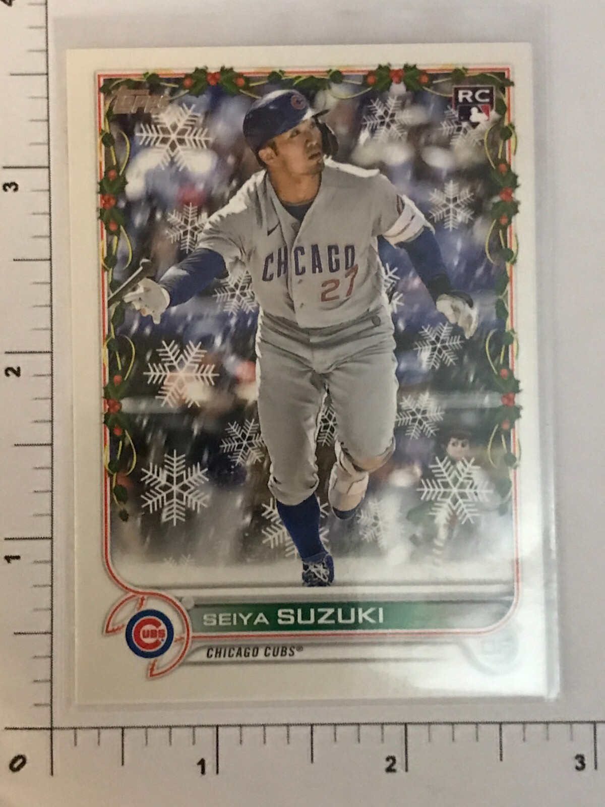 2022 Topps Holiday Seiya Suzuki HW177 Ultra Rare SSP ELF Image Variation Cubs