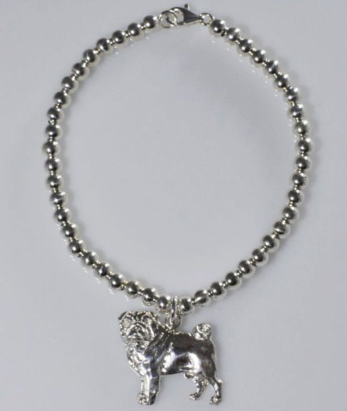 Armband Mops 3D Perlen In Sterlingsilber Luce-image
