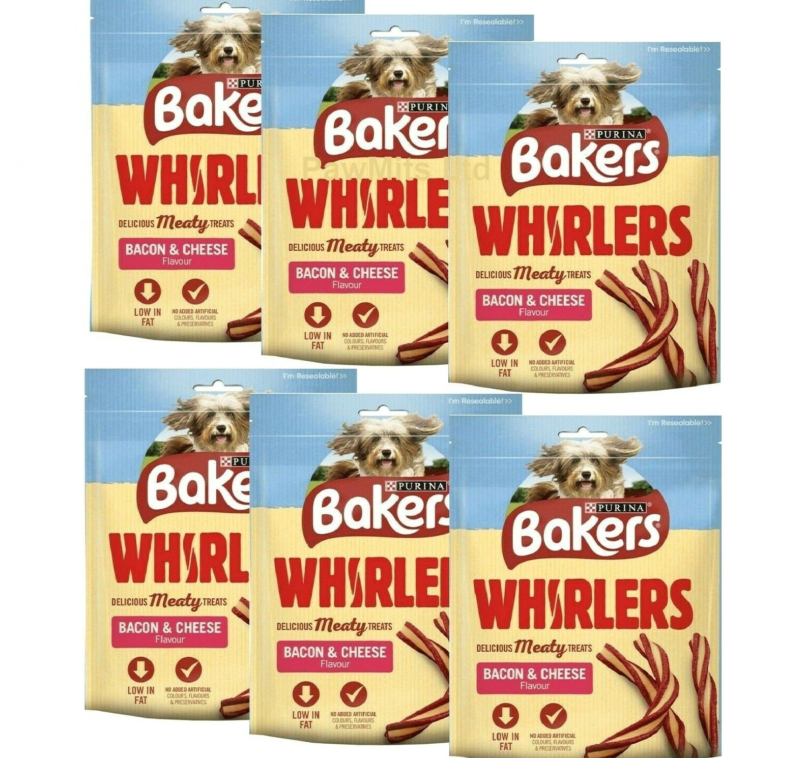 WHIRLERS BACON & CHEESE (6 Packs) Bakers Dog Treats bp Delicious