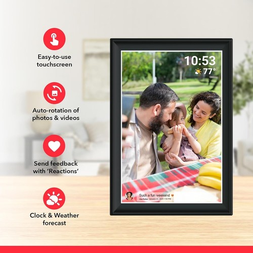 64GB WiFi Digital Photo Frame: 10.5'' Touch Screen - Instant Memories Anywhere - Picture 7 of 11