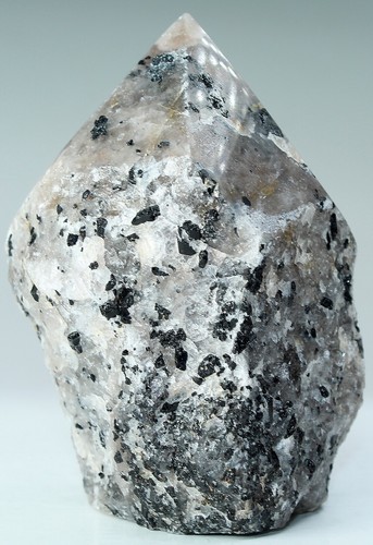 Punta de cuarzo turmalinado brasileño pulido / 3,74" / 94 mm / 15,9 oz / 1763 - Imagen 5 de 12